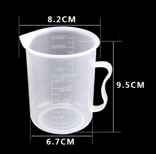 Ca Đong 250ml, ca lượng 250ml Nhựa Có Vạch Chia Định Lượng - Nhựa PP