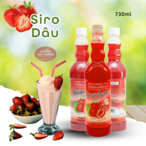 Siro Pixie Dâu 730ml -Nguyên liệu pha chế đồ uống như trà sữa cocktail soda sinh tố