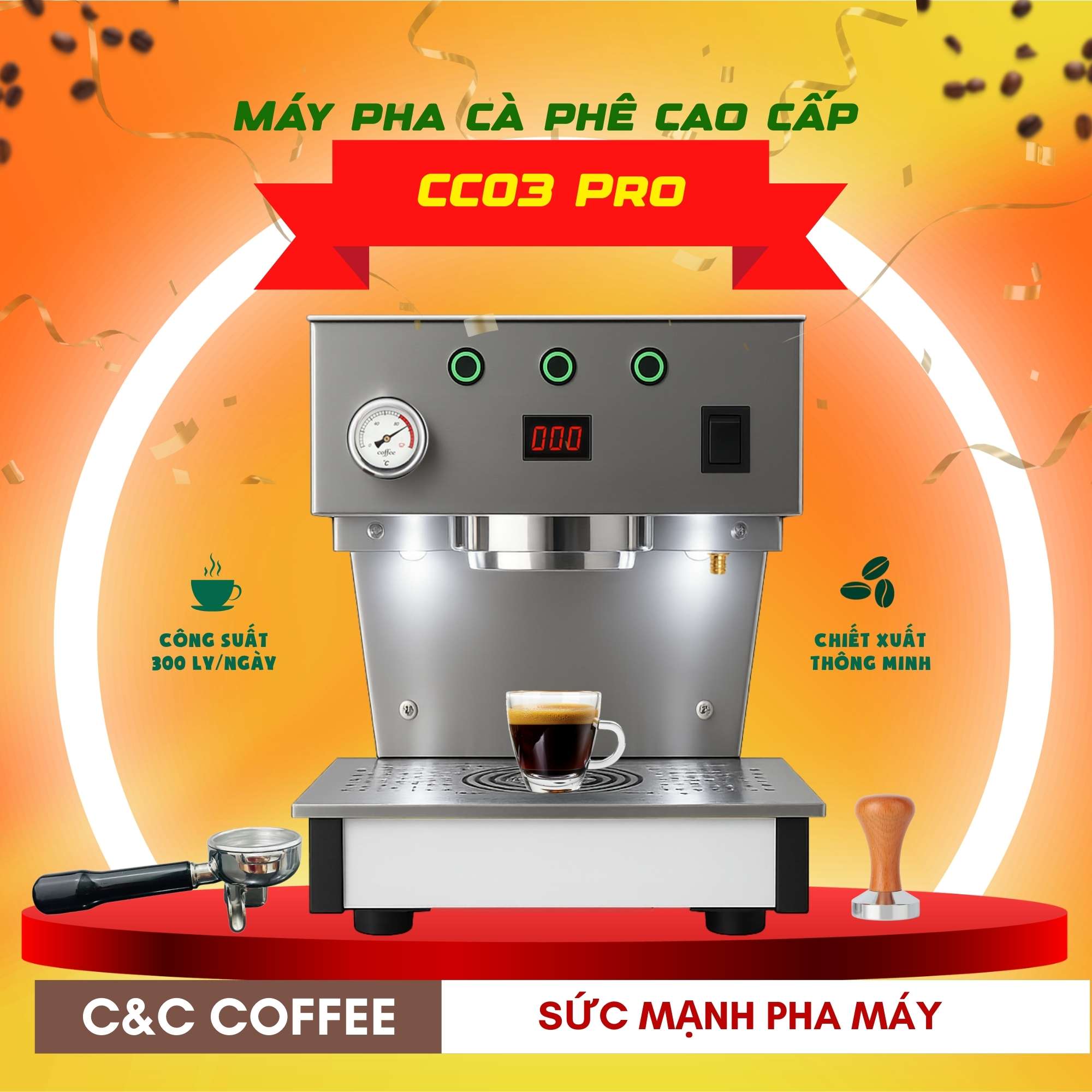Máy Pha Cà Phê CC03 Pro – Siêu Phẩm Dành Cho Quán Cà Phê Chuyên Nghiệp